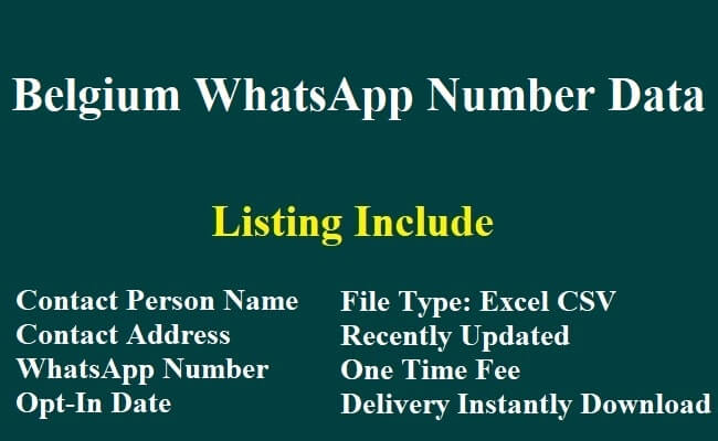 Belgium WhatsApp Number Data