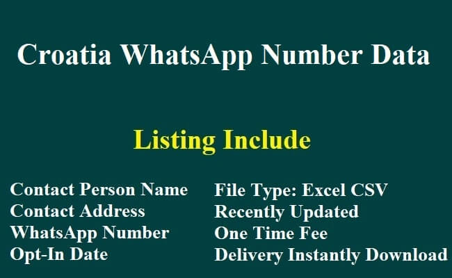 Croatia WhatsApp Number Data