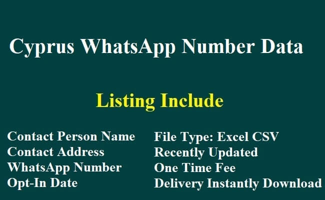 Cyprus WhatsApp Number Data