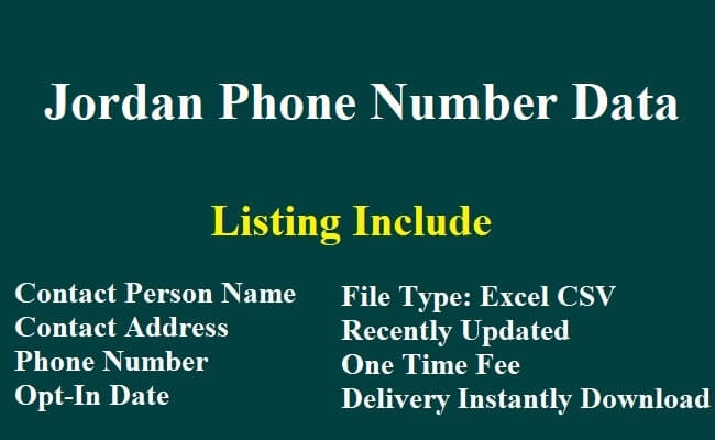 Jordan Phone Number Data