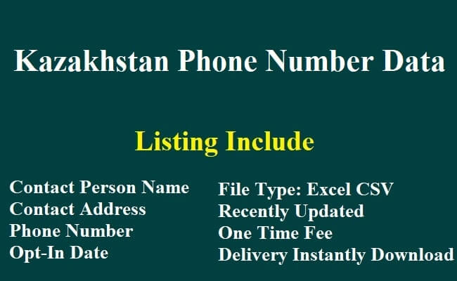 Kazakhstan Phone Number Data