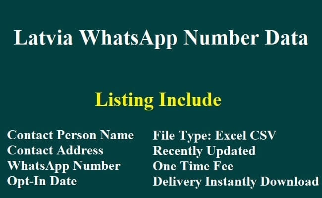 Latvia WhatsApp Number Data