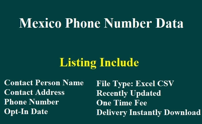 Mexico Phone Number Data