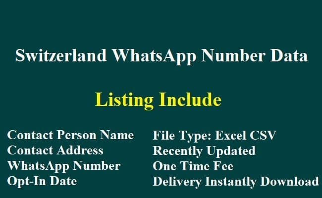 Switzerland WhatsApp Number Data