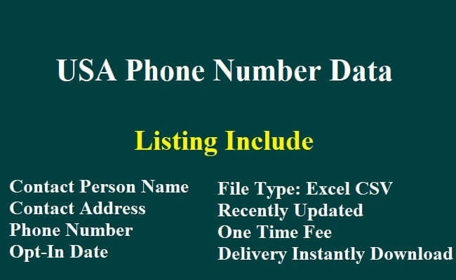 USA Phone Number Data