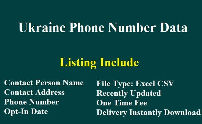 Ukraine Phone Number Data